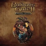 Copertina di Baldur's Gate II Enhanced Edition, gioco di ruolo classico con grafica migliorata, disponibile gratuitamente nel 2024.