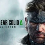 Primo piano del protagonista Snake di Metal Gear Solid Delta: Snake Eater di Nonami con sguardo serio e il classico bandana nero.