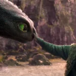 Scena del live-action di Dragon Trainer con Hiccup e Sdentato.
