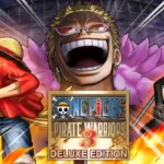 Personaggi di One Piece: Luffy, Sabo e Doflamingo in azione nella Deluxe Edition di Pirate Warriors 3.