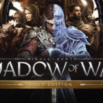 Protagonista di "Middle-earth: Shadow of War" affiancato dal suo alter ego spettrale, circondato da nemici e alleati.
