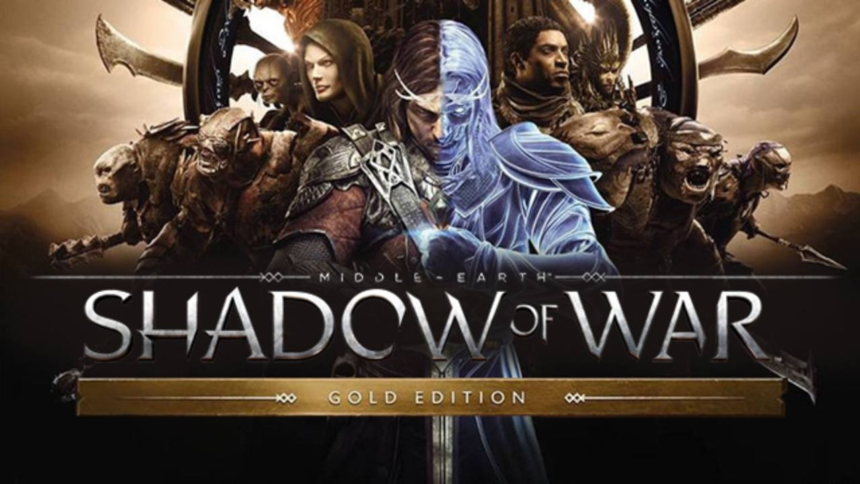Protagonista di "Middle-earth: Shadow of War" affiancato dal suo alter ego spettrale, circondato da nemici e alleati.