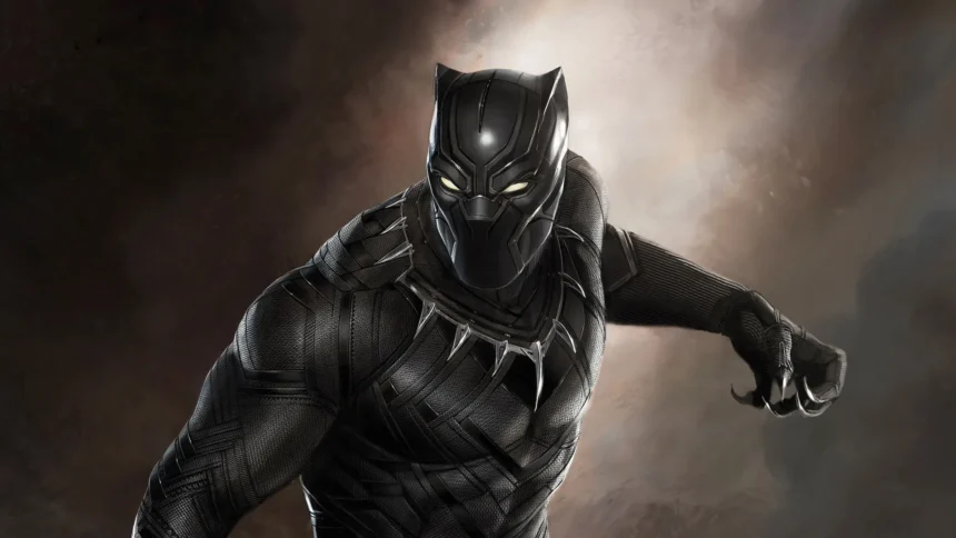Black Panther in una posa dinamica, con il costume nero iconico e gli artigli in evidenza rumors Black Panter 3 Marvel MCU