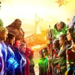 I supereroi Marvel e DC si affrontano in uno scontro epico, con Avengers e X-Men da un lato e Justice League dall'altro.