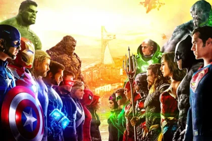 I supereroi Marvel e DC si affrontano in uno scontro epico, con Avengers e X-Men da un lato e Justice League dall'altro.
